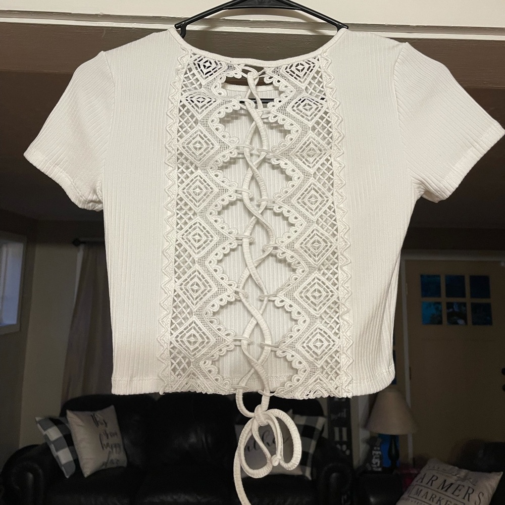 Crop top - pic is back. Never worn